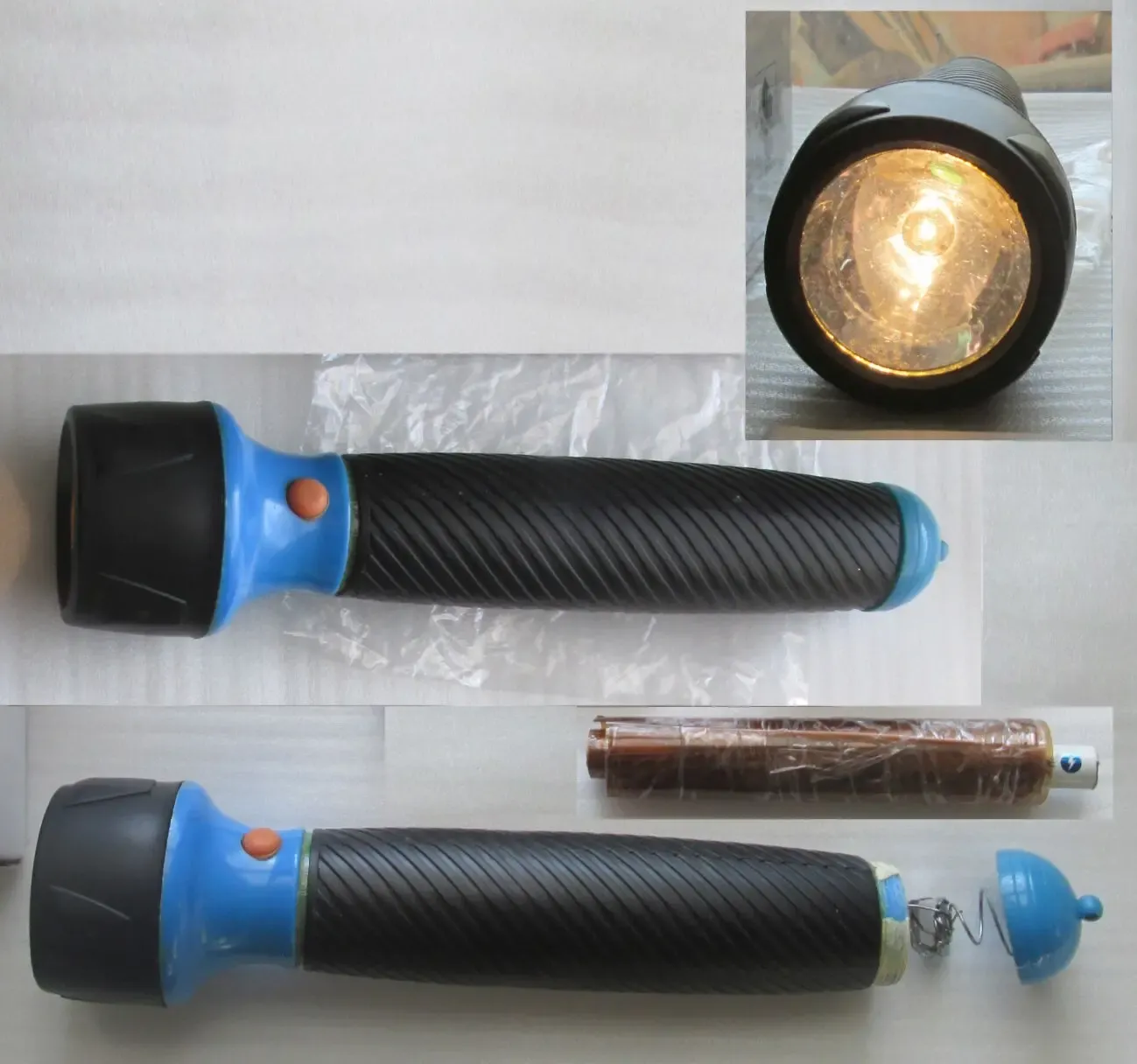 Ручний ліхтар світильник LED акумуляторний (зарядка 220В) під ремонт 10