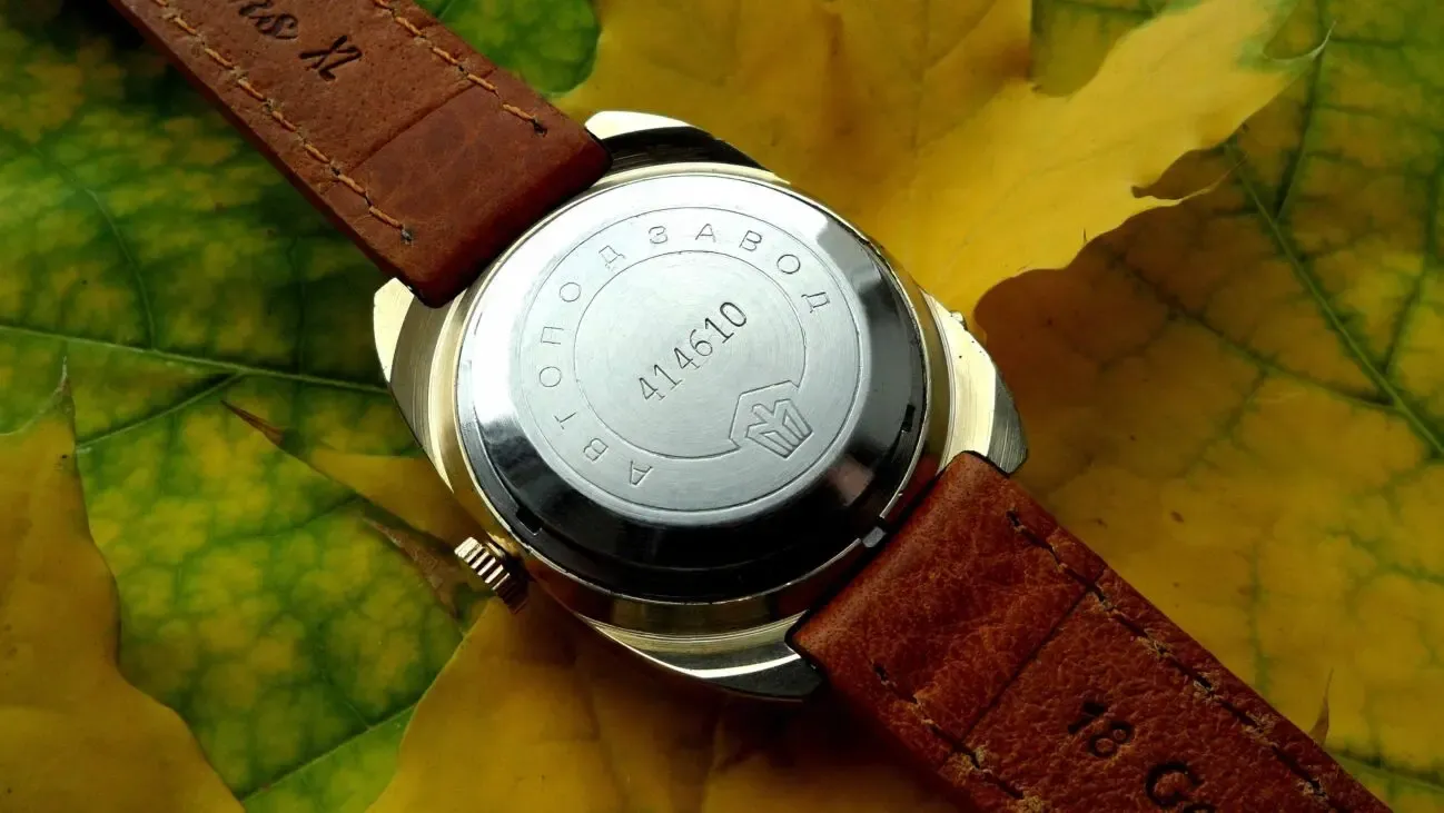 часы ПОЛЁТ-ТАНК-АВТОПОДЗАВОД, СССР 70-х. механика ПОЗОЛОЧЕННЫЕ мужские 7