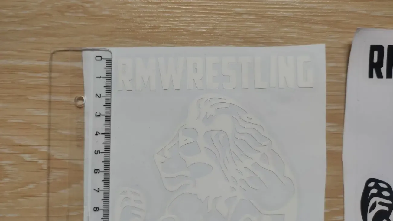 Наклейка на авто Лев Rmwrestling Чёрная, Белая 6