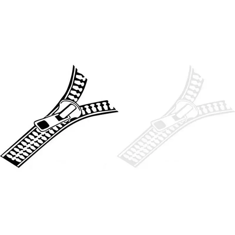 Наклейка на авто Молния Черная ,Белая Светоотражающая 5