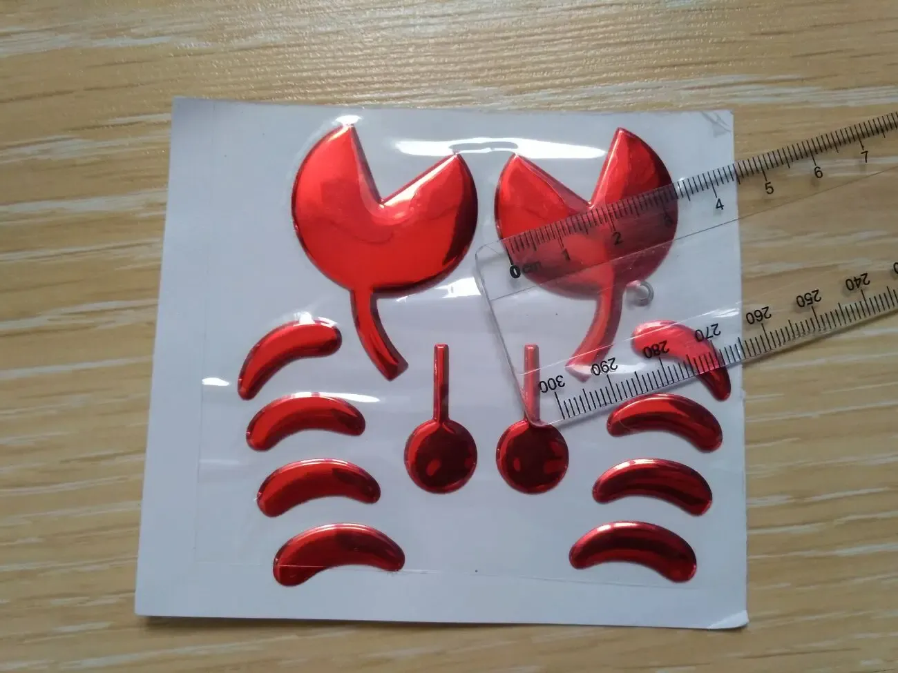 Наклейка на авто Краб выпуклая на значок авто 3