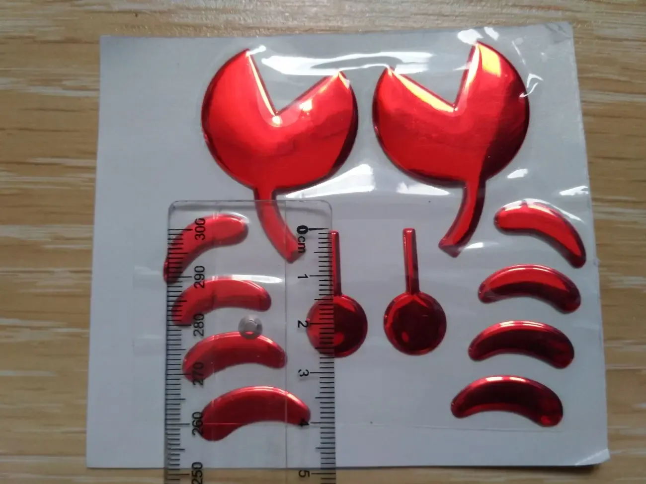 Наклейка на авто Краб выпуклая на значок авто 6