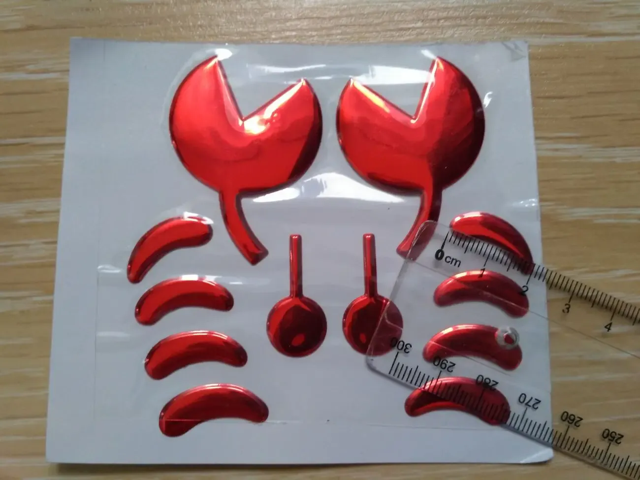 Наклейка на авто Краб выпуклая на значок авто 4