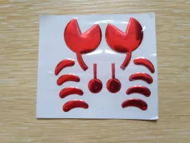 Наклейка на авто Краб выпуклая на значок авто