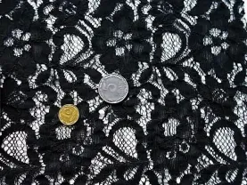 Ткань Кружевной гипюр черного цвета 6 кусков  Для рукоделия, поделок