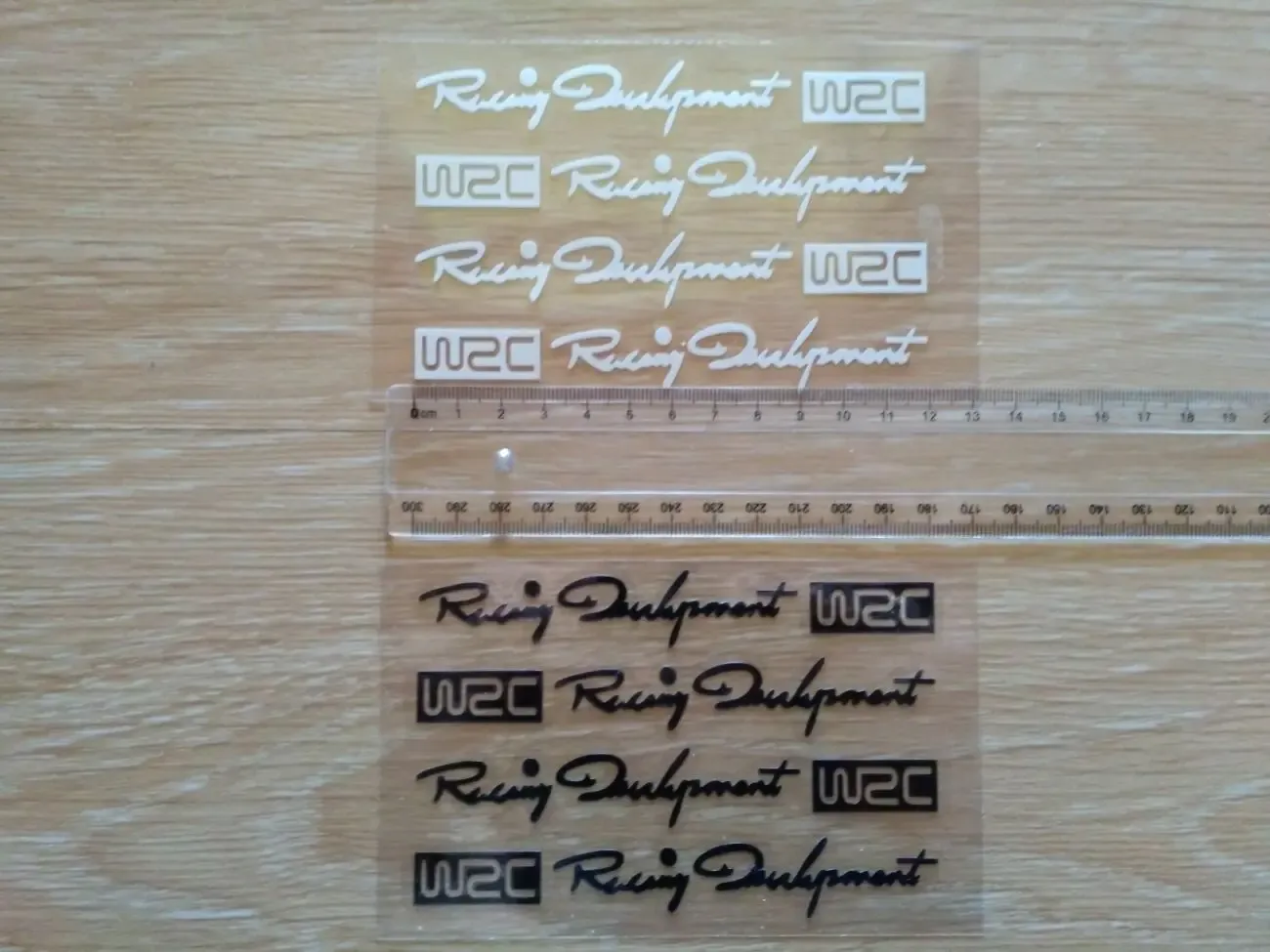 Наклейки на ручки Wrc Черная , Белая светоотражающая номер 3,4 5