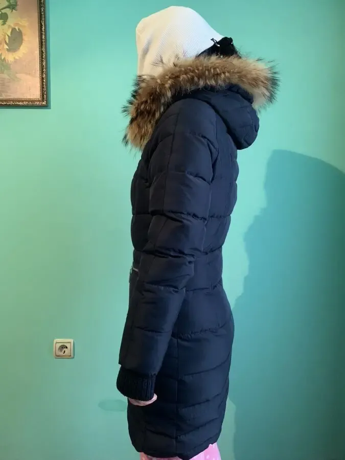 Нова куртка-пуховик з коміром натурального єнота SYMONDER 2