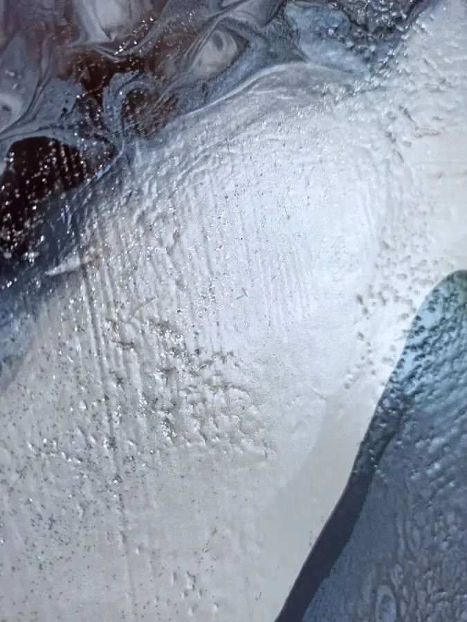 Диптих Сірий онікс живопис в техніці Fluid Art акрил та поталь 3