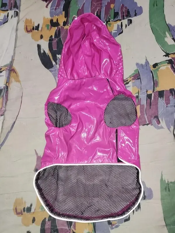 Дождевик с капюшоном на среднюю собаку 5