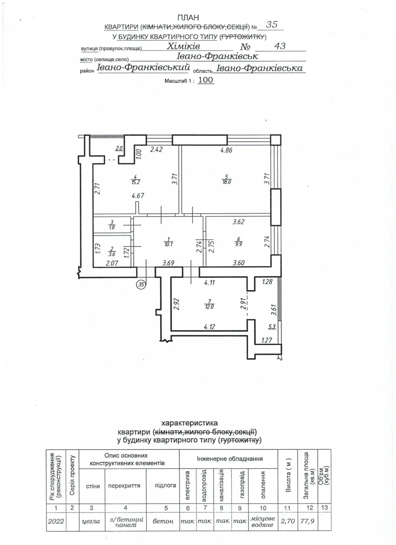 3к квартира в Івано-Франківську 3