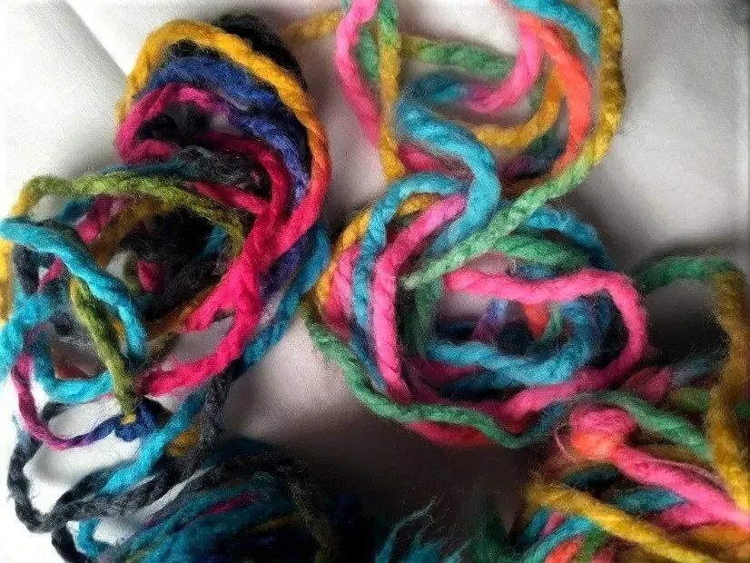 Пряжа нитки радужный меланж 2 вида толстая нить для рукоделия 4