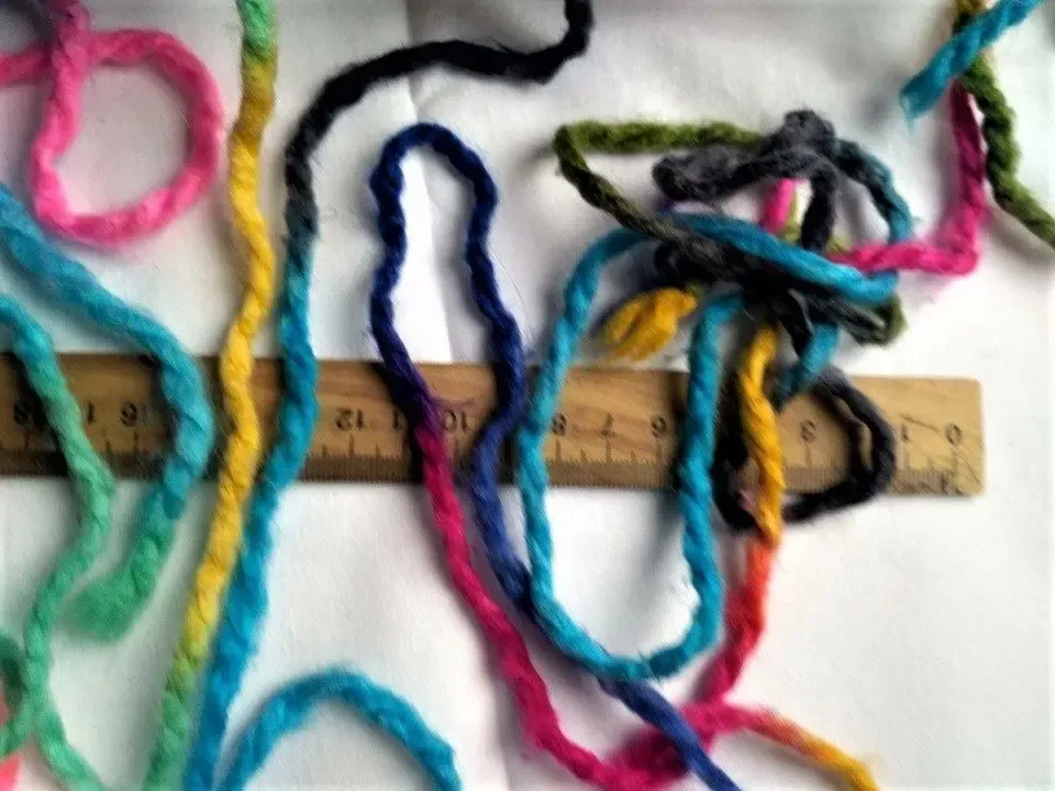 Пряжа нитки радужный меланж 2 вида толстая нить для рукоделия 3