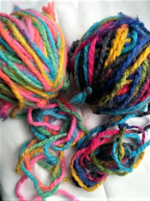 Пряжа нитки радужный меланж 2 вида толстая нить для рукоделия 5