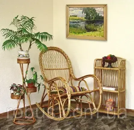 Крісло-гойдалка з лози КК-4/3 з косою