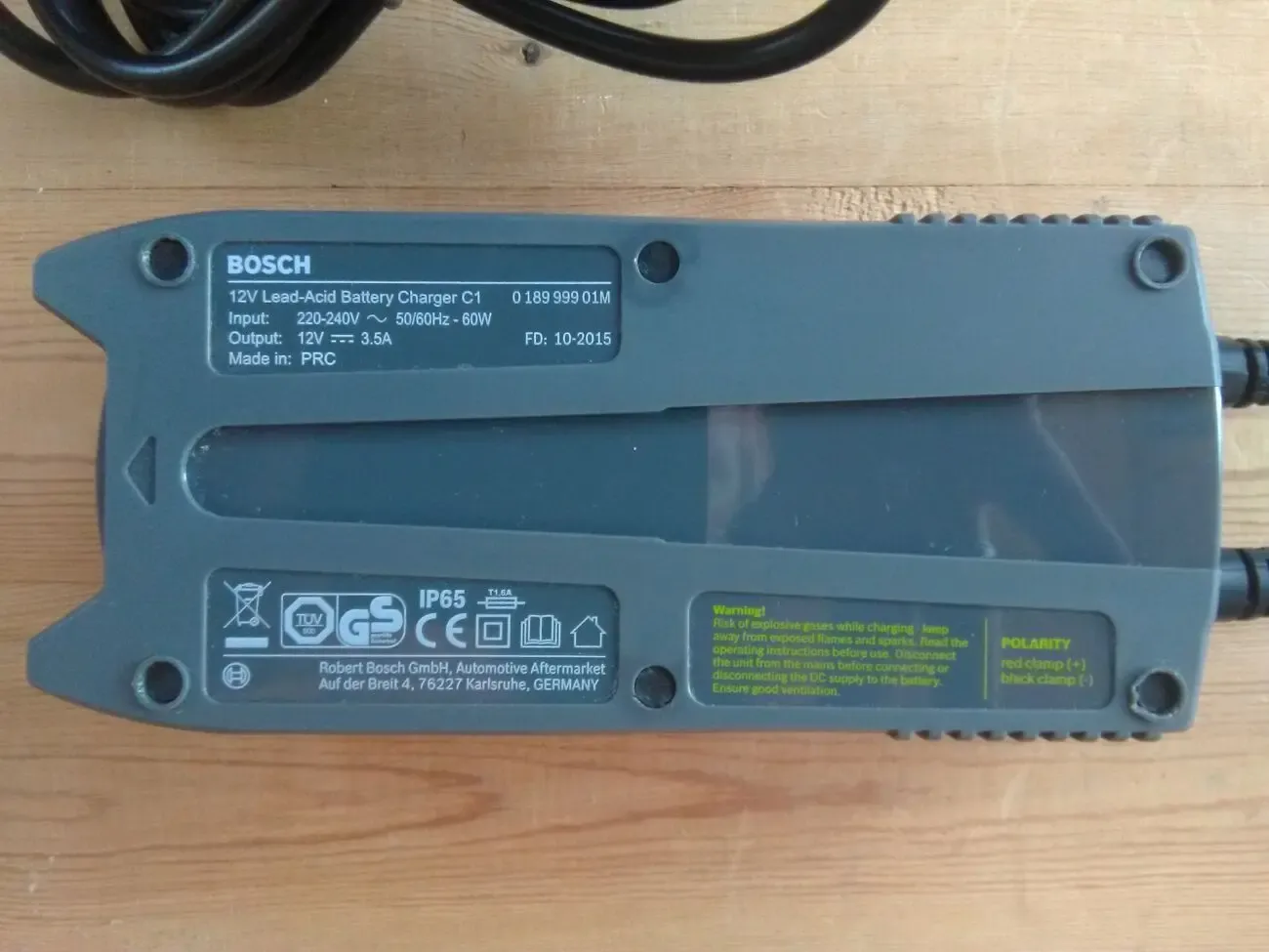 Зарядное устройство BOSCH C1 12 В, 5-120 Ач (0 189 999 01M) 8