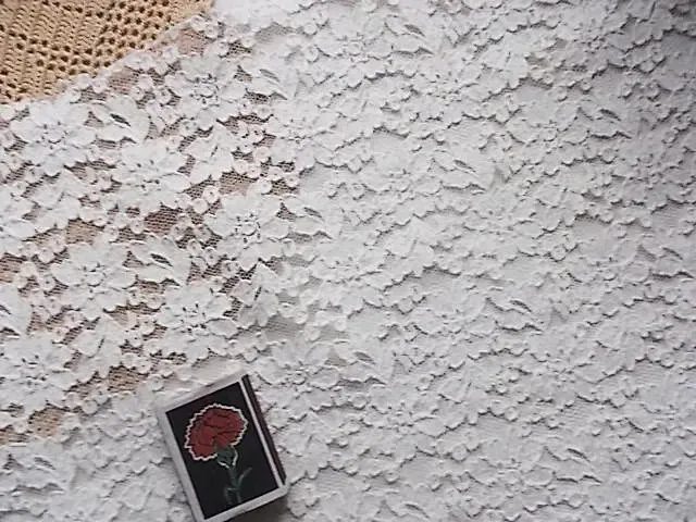 Ткань Кружевной гипюр светло кремово белый старина 5 кусков 8