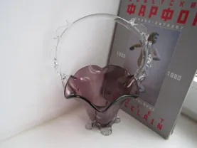 Ваза-конфетница. Цветное стекло. СССР 2