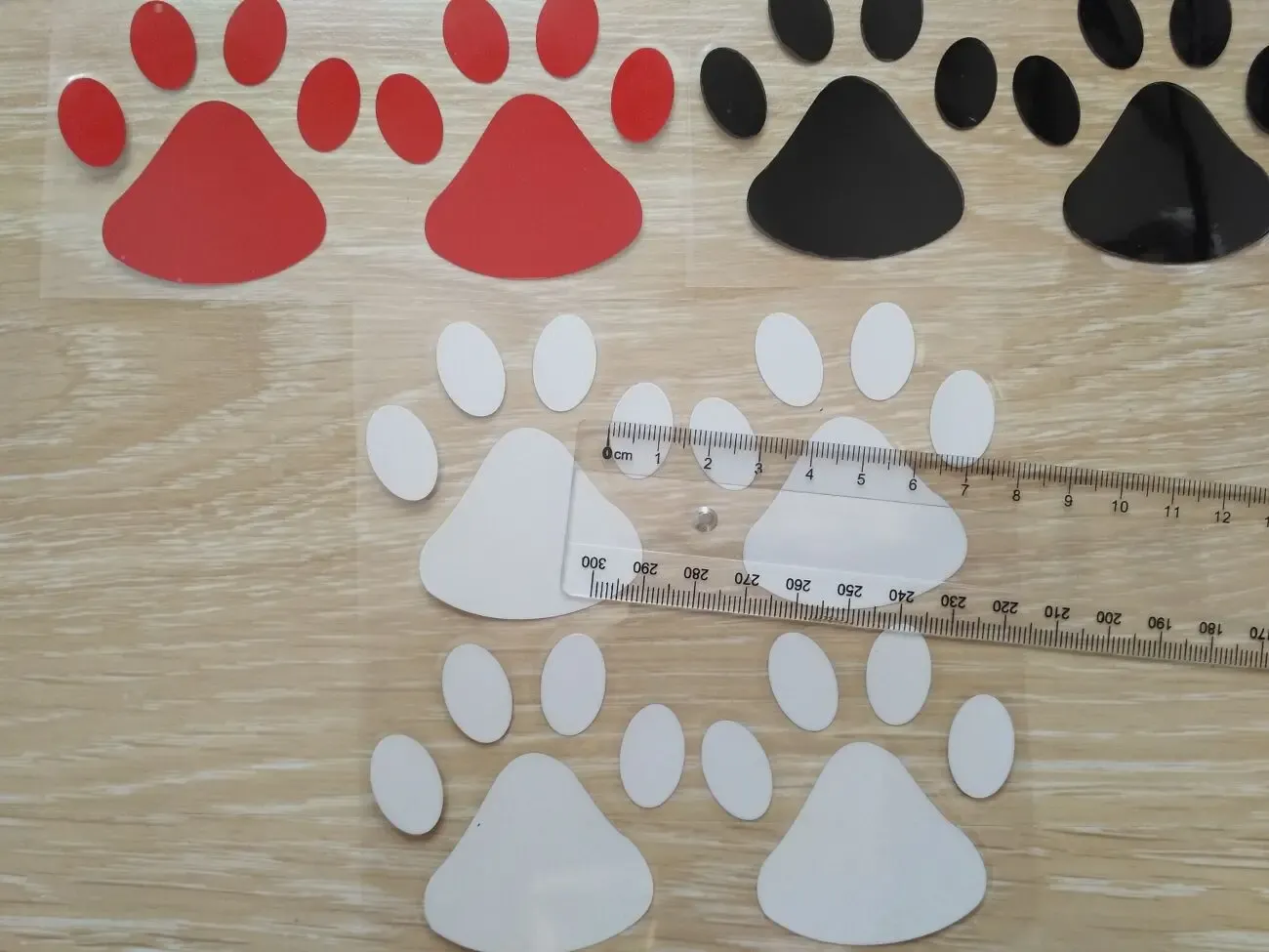 Наклейки Следы Черные, Белые светоотражающие, Красные светоотражающие 7