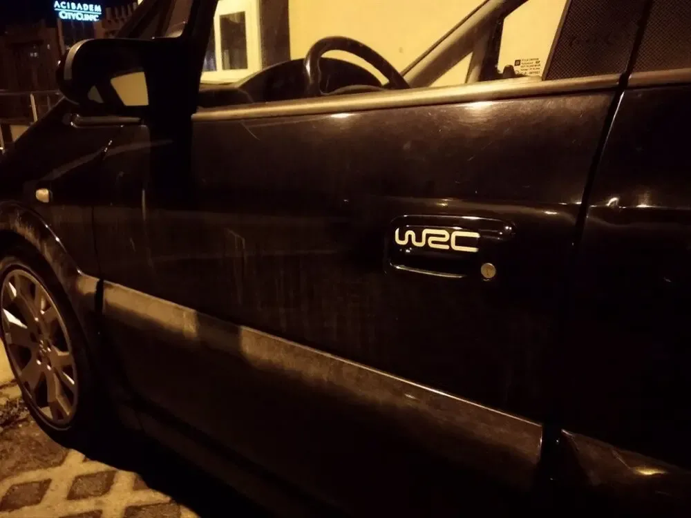 Наклейки на ручки авто Wrc светоотражающие 3