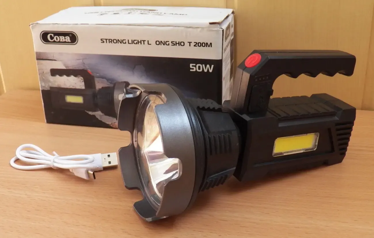 Ліхтар CB-T100 акум 18650, індикатор зарядки, гарантія NEW 2