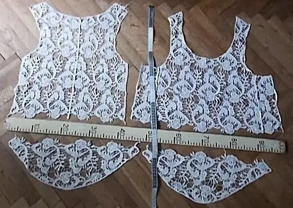 Ткань гипюр ришелье красота под старину  для рукоделия 8