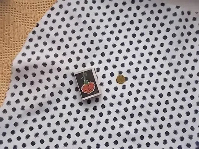 Ткань хлопок белый рисунок синие звездочки For Hand Made поделок 3