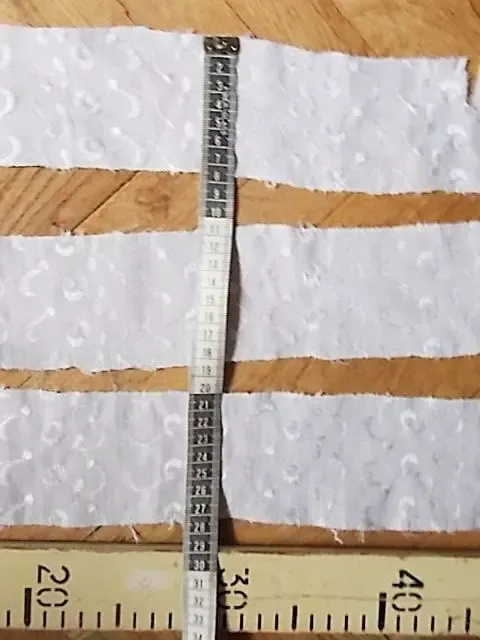 Ткань прошва хлопок батист белый с вышивкой шелком 3 куска For Hand 7