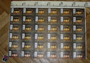 Этикетка этикетки 1 лист  36 штук