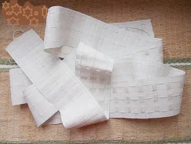 Тесьма шторная белая на 3 нитки, 1 кусок 235 см