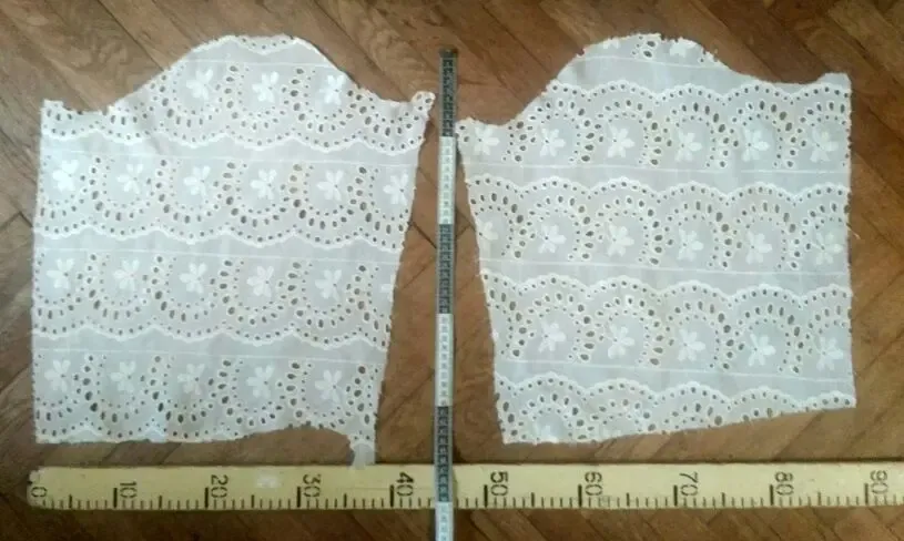 Ткань хлопок прошва сливочного цвета Для поделок, рукоделия 4