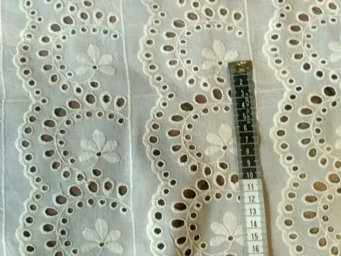 Ткань хлопок прошва сливочного цвета Для поделок, рукоделия 7