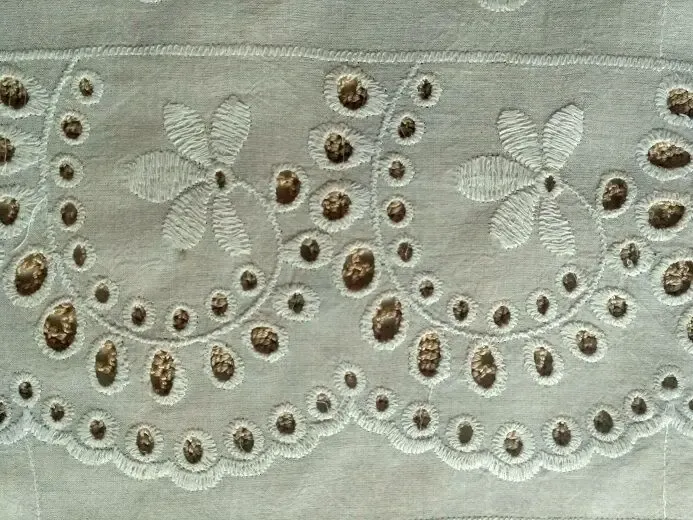 Ткань хлопок прошва сливочного цвета Для поделок, рукоделия 2