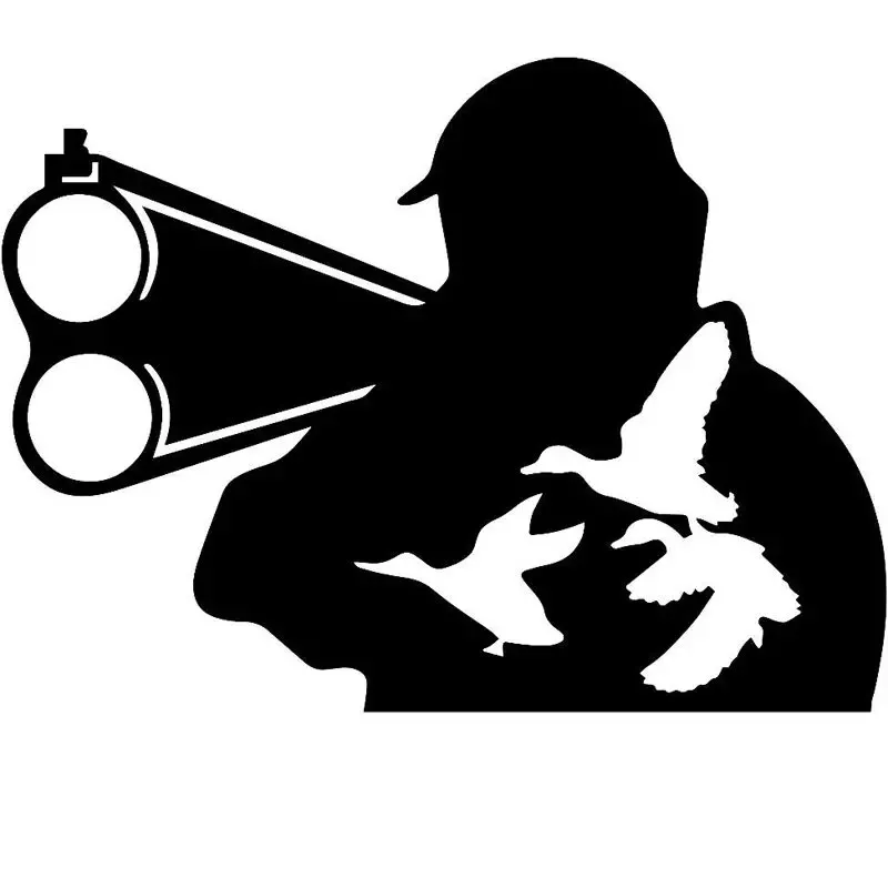 Наклейка на авто, мото Охотник Чёрная 2