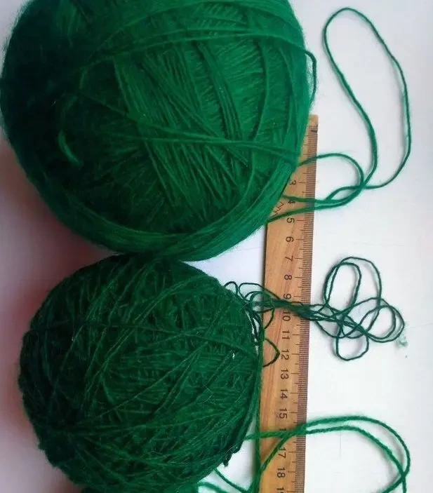 Пряжа нитки ассорти красивый зеленый цвет 3 оттенка общий вес 310 г 3