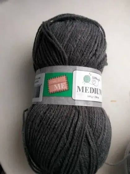 Пряжа нитки Medium Dark Grey Темный серый 100% Acrylic