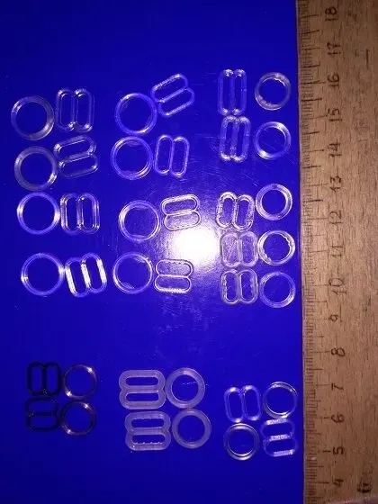 Колечки пряжки прозрачные 19 пар для рукоделия, поделок 2