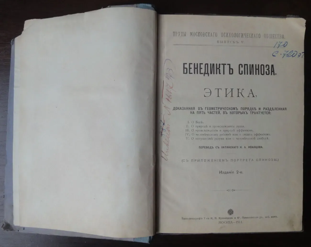 Бенетикт Спиноза. Этика