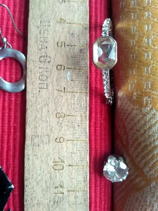 Декор бижутерия сережка подвеска с черными ромбами камнем  под сере 2