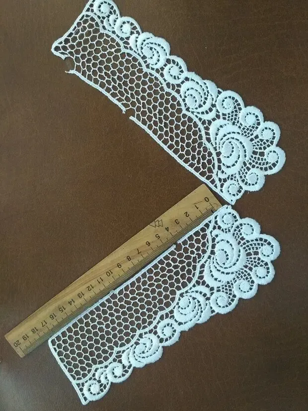 Воротник воротники для одежды белый и беж с вышивкой ришелье 7