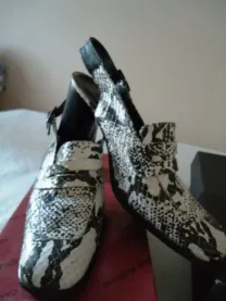 Туфли босоножки принт Franco Paolucci кожаные (Италия) р. 39-40