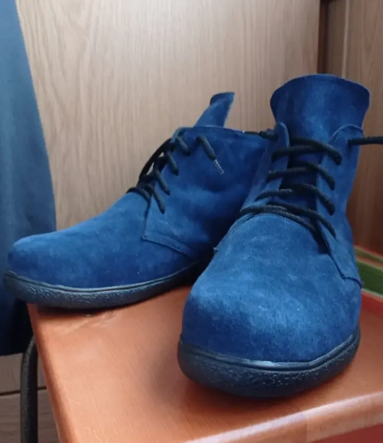 Ботинки еврозима замша ортопедические стельки р. 38,5-39 новые 6