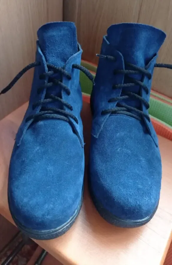 Ботинки еврозима замша ортопедические стельки р. 38,5-39 новые 5