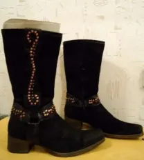 Сапоги ботинки Кожа нубук весна-осень р. 40 Италия