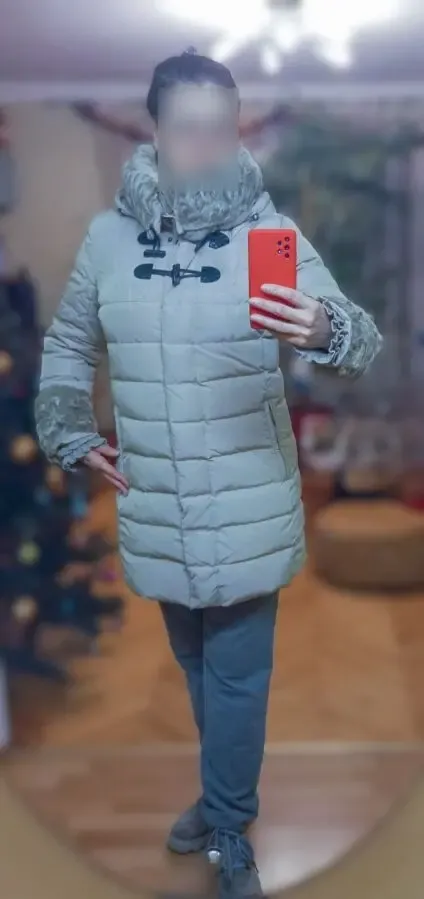 Пуховик пух/перо MIRAGE-MV середня довжина 50-52р з натур хутром 5