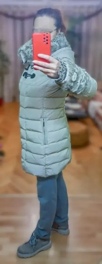 Пуховик пух/перо MIRAGE-MV середня довжина 50-52р з натур хутром 2