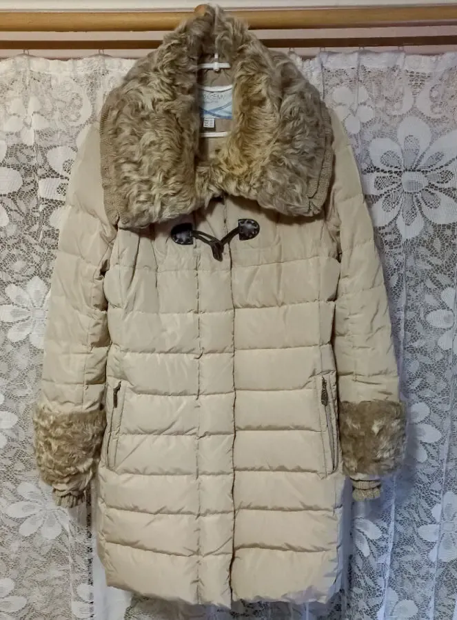 Пуховик пух/перо MIRAGE-MV середня довжина 50-52р з натур хутром 3