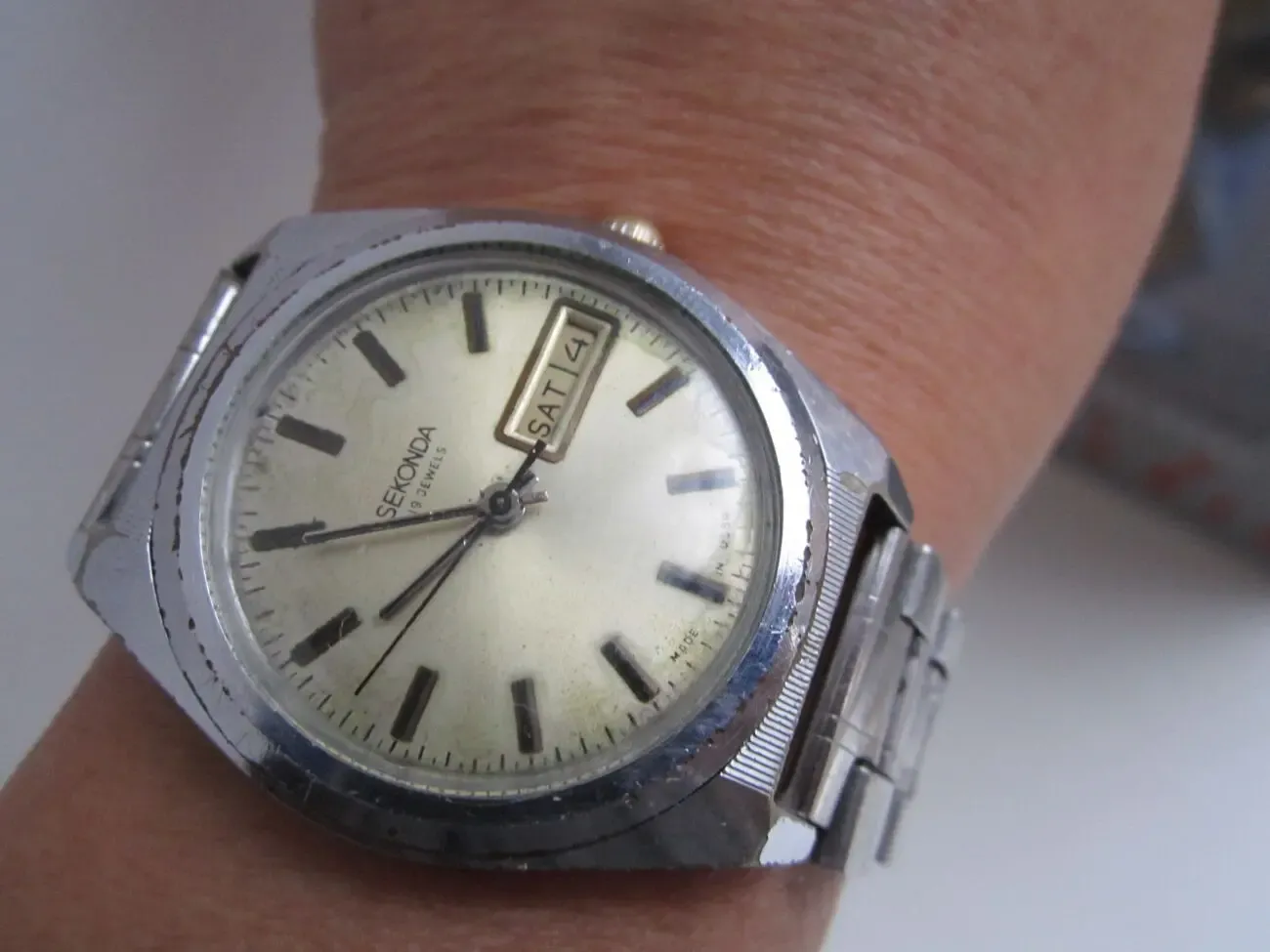 Часы мужские SEKONDA(ролекс) Made in USSR. На ходу. Механика 4 8