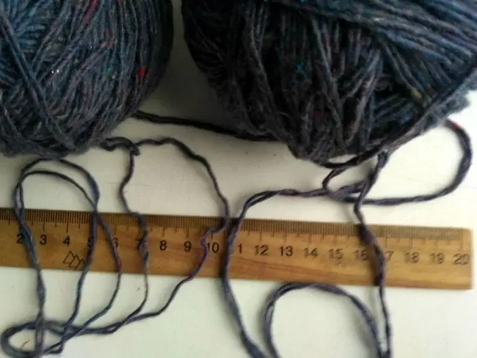 Пряжа нитки меланж сиренево-синий с точками цвет вес 160 грамм 4