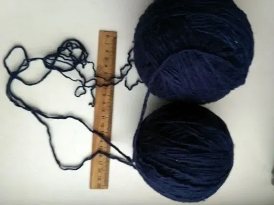 Пряжа нитки темно-синий цвет вес 255 грамм 6