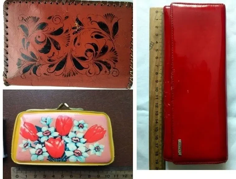 Портмоне кошелек натуральная кожа для купюр, документов и карт 9